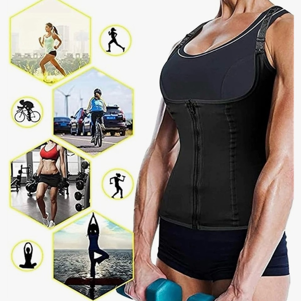 Black Women's waist trainer Top